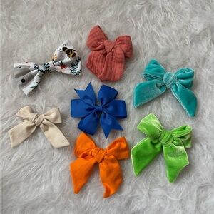 Vibrant Bow Hair Clips Set for Kids